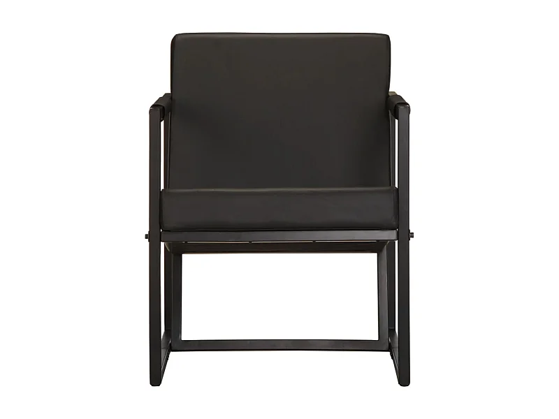 Relaxstoel | Fauteuil echt leer zwart