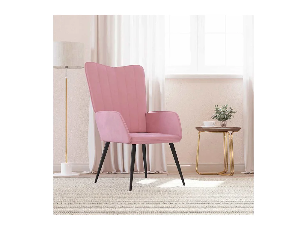 Sillón de relax | Silla de relax de terciopelo rosa SHL9221