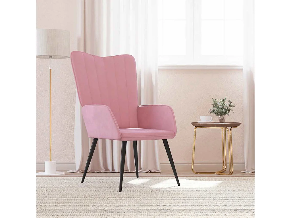 Fauteuil de relaxation-Chaise de bureau Rose Velours SHL1399