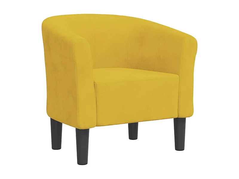 Sillón de salón | Silla de relax | Sillón de terciopelo amarillo SHL5326