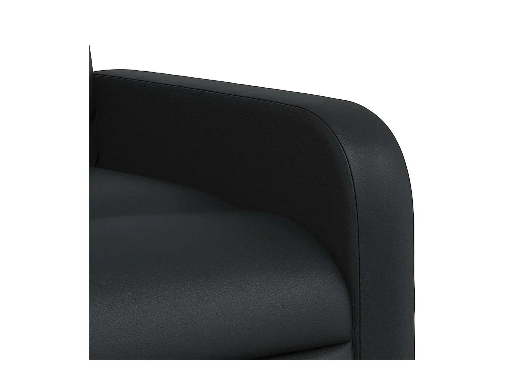 Sillón de relax | Sillón reclinable de cuero sintético negro SHL3502