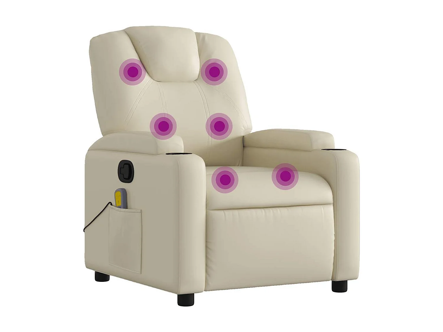 Relaxsessel | Massagesessel Creme Kunstleder SHL55005