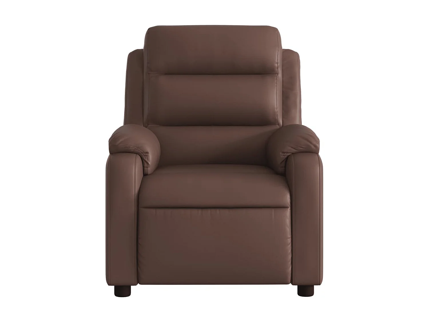 Sillón de relax | Sillón reclinable de cuero sintético marrón SHL3084