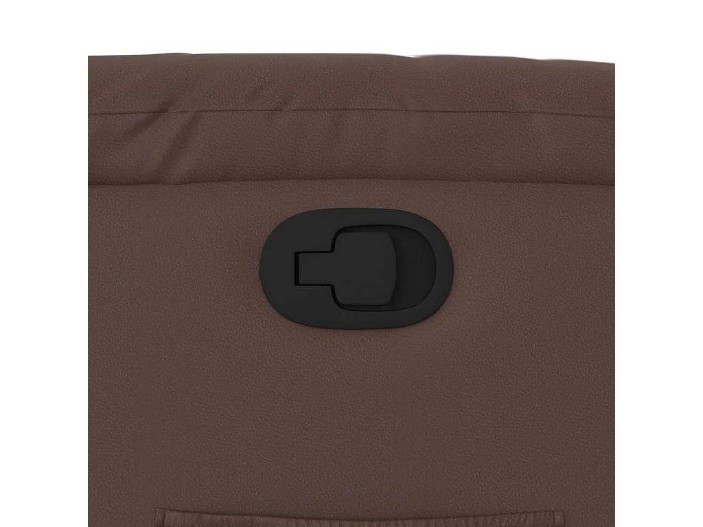 Sillón de relax | Sillón reclinable de cuero sintético marrón SHL3084