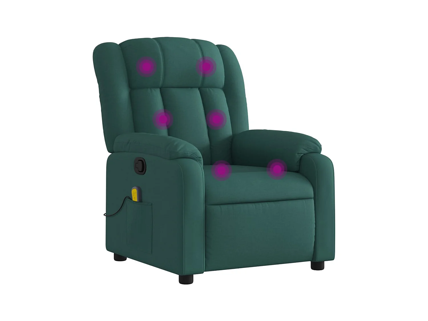 Fauteuil inclinable-Chaise de relax-Fauteuil de Massage vert foncé tissu SHL1963