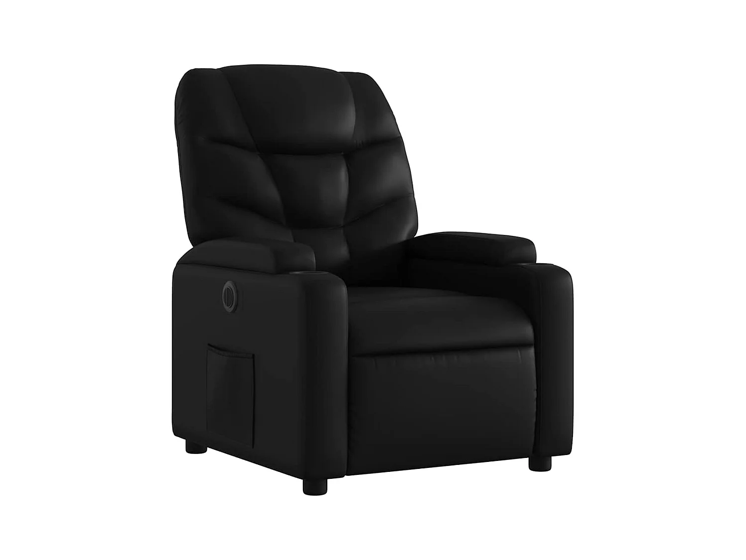 Poltrona Confortável | Poltrona reclinável elétrica couro artificial preto SHL941662