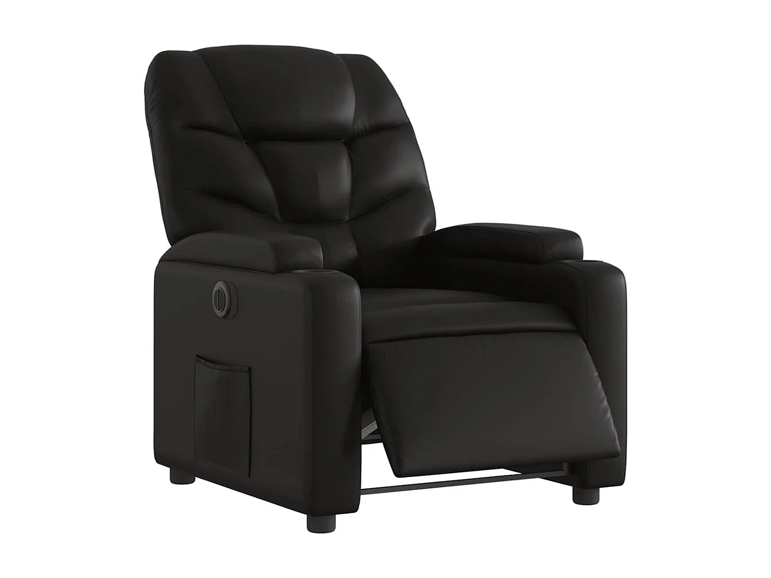 Relaxsessel Elektrisch | Lounge Sessel indoor Schwarz Kunstleder SHL65874