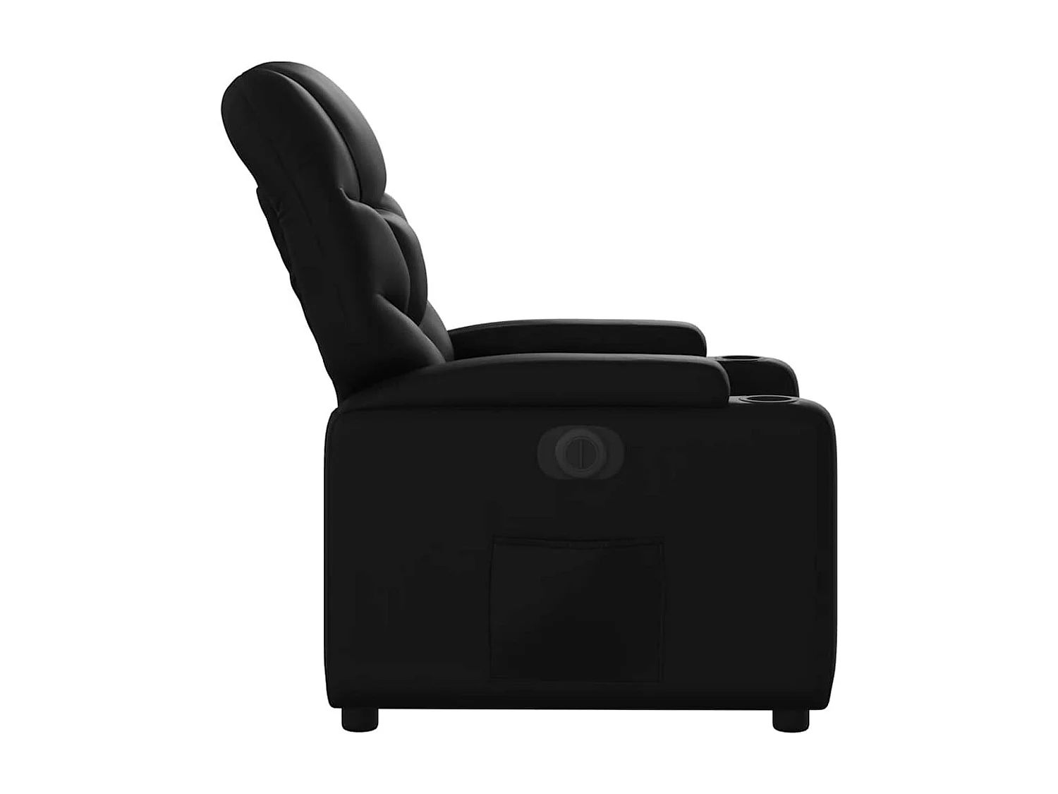 Relaxsessel Elektrisch | Lounge Sessel indoor Schwarz Kunstleder SHL65874