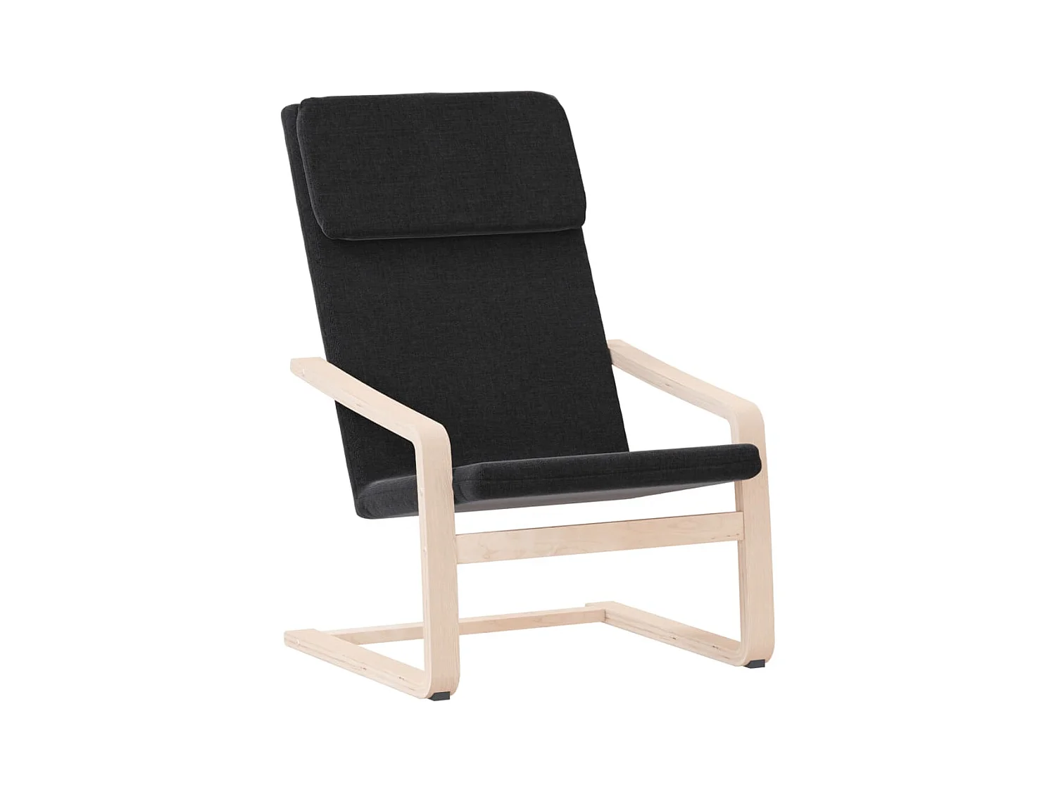 Chaise de relaxation-Fauteuil de Salon Noir Tissu SHL4189