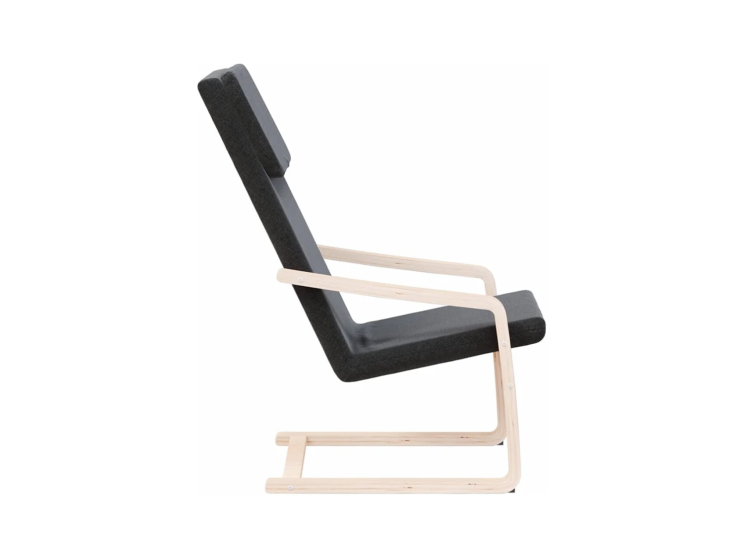 Sillón de relax | Silla de relax de tela negro SHL4368