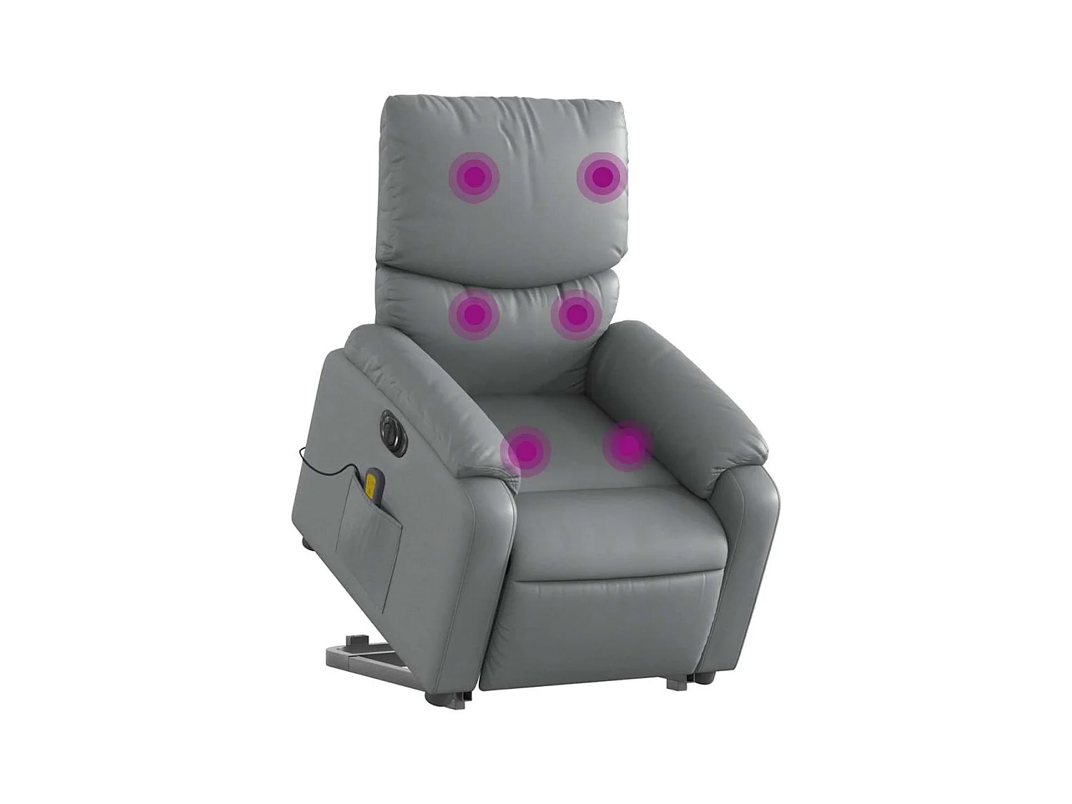 Sillón de salón | Silla | Sillón de masaje elevable eléctrico cuero sintético gris SHL5180