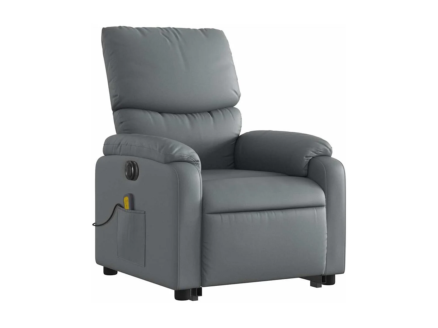 Fauteuil inclinable électrique-Chaise-Fauteuil de Massage gris similicuir SHL2043