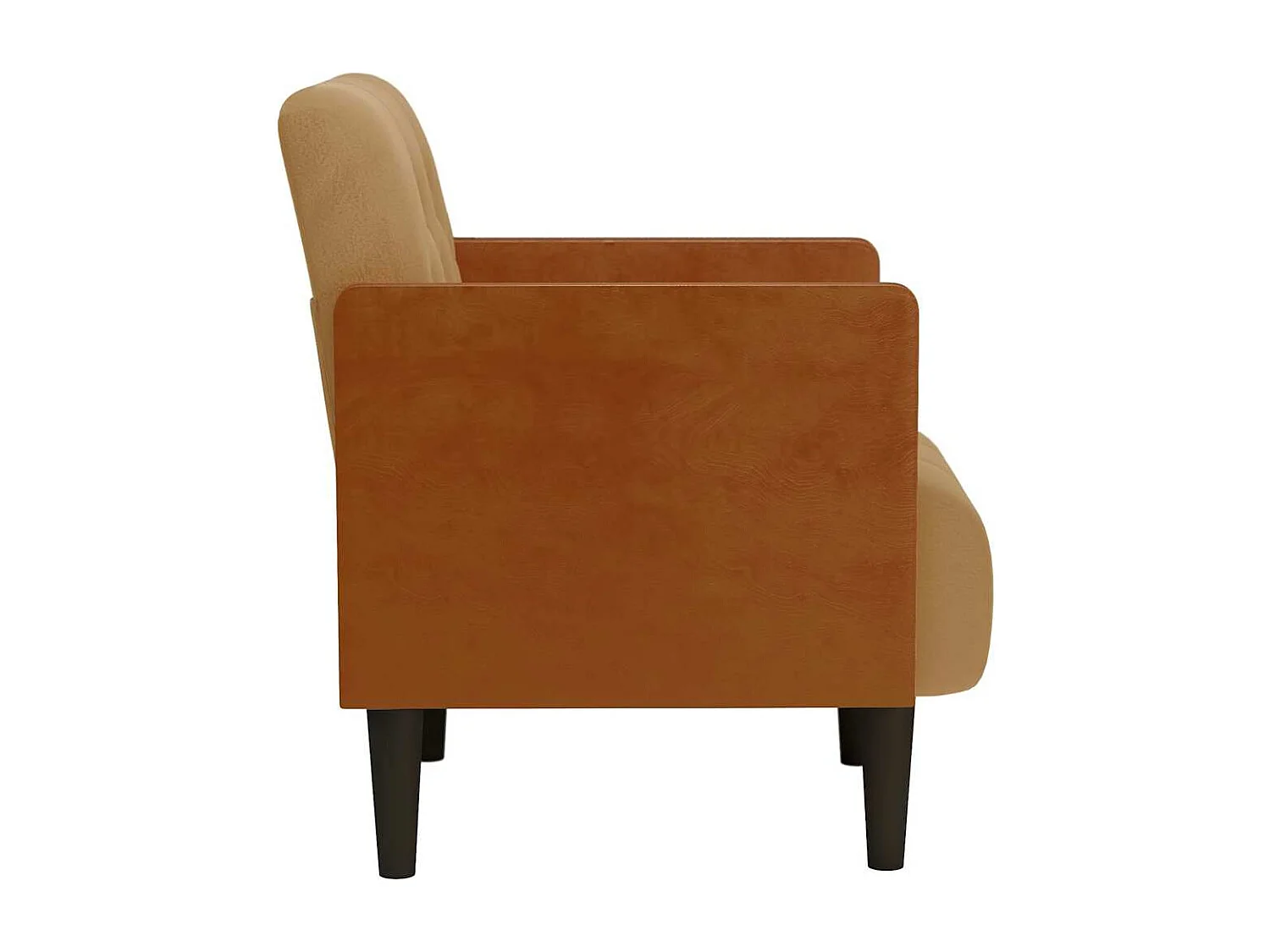 Fauteuil Salon-Chaise de relax avec accoudoirs marron 55 cm velours SHL2156