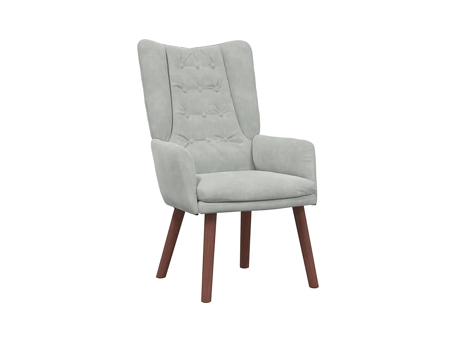 Fauteuil Salon-Chaise de relax Gris clair 63x67x94 cm Velours SHL5385