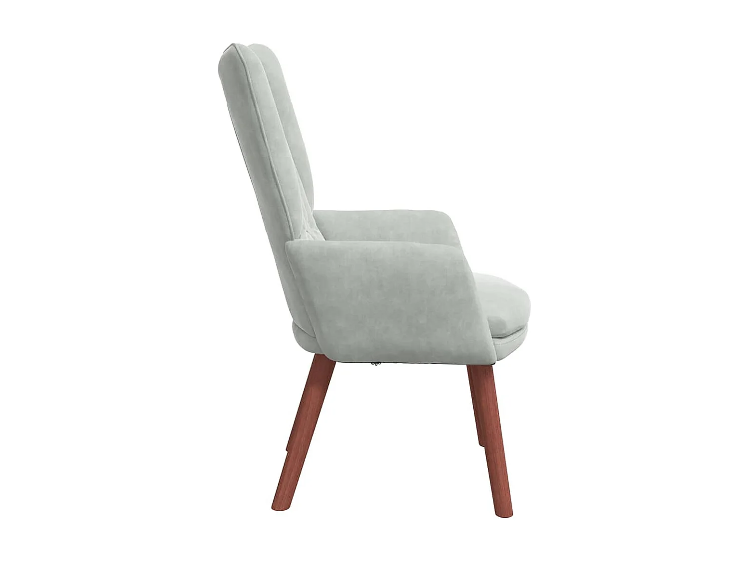 Relaxstoel | Ontspanningsstoel Lichtgrijs 63 x 67 x 94 cm Fluweel