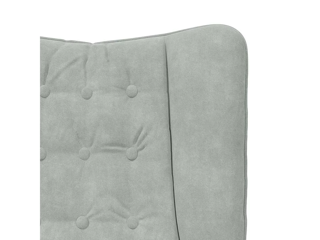 Relaxstoel | Ontspanningsstoel Lichtgrijs 63 x 67 x 94 cm Fluweel