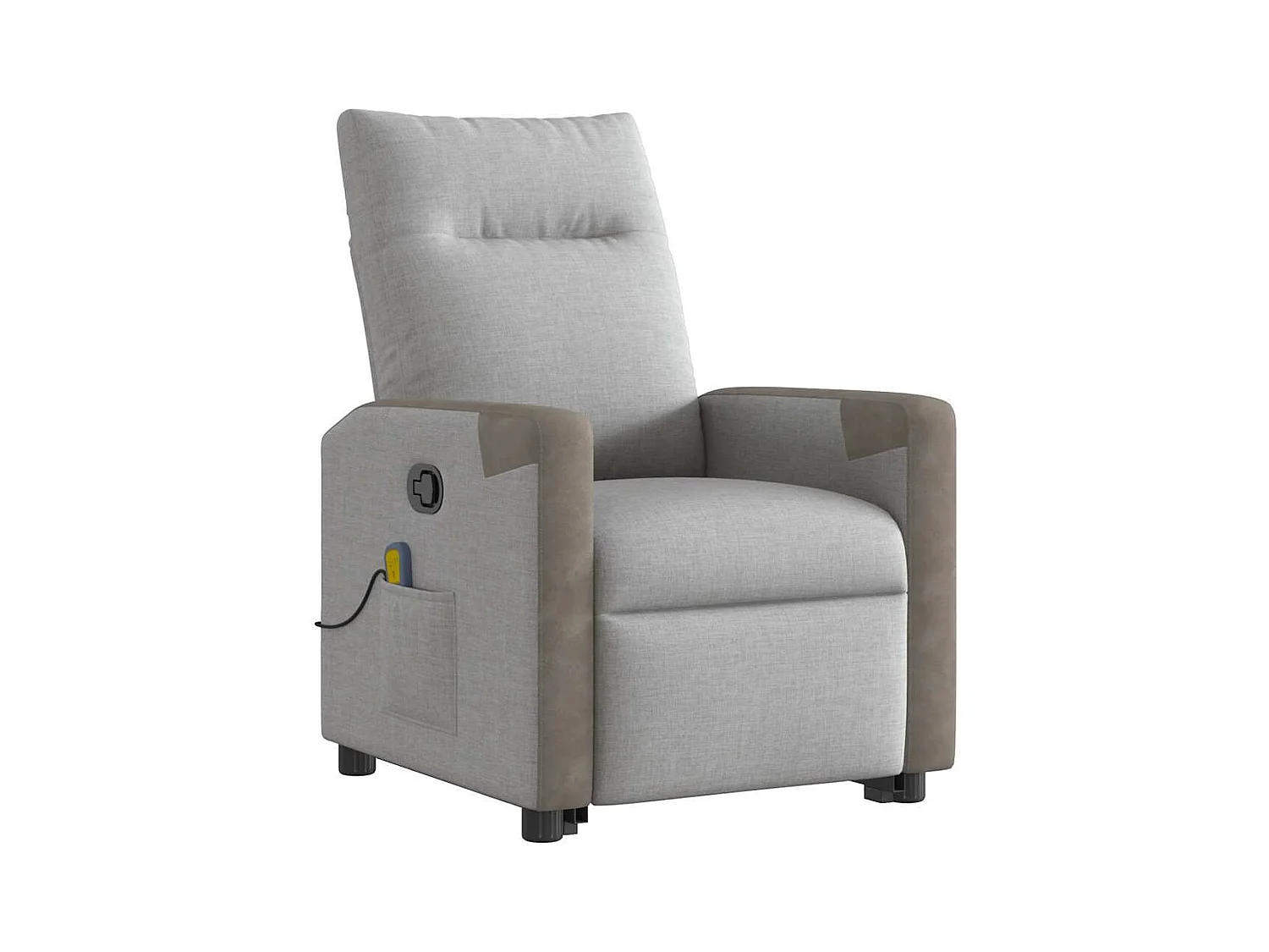 Sillón de salón | Silla | Sillón de masaje reclinable de pie de tela gris nube SHL6467