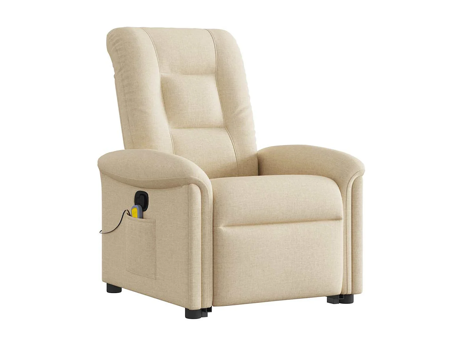 Silla de masaje reclinable de pie de tela color crema SHL2768