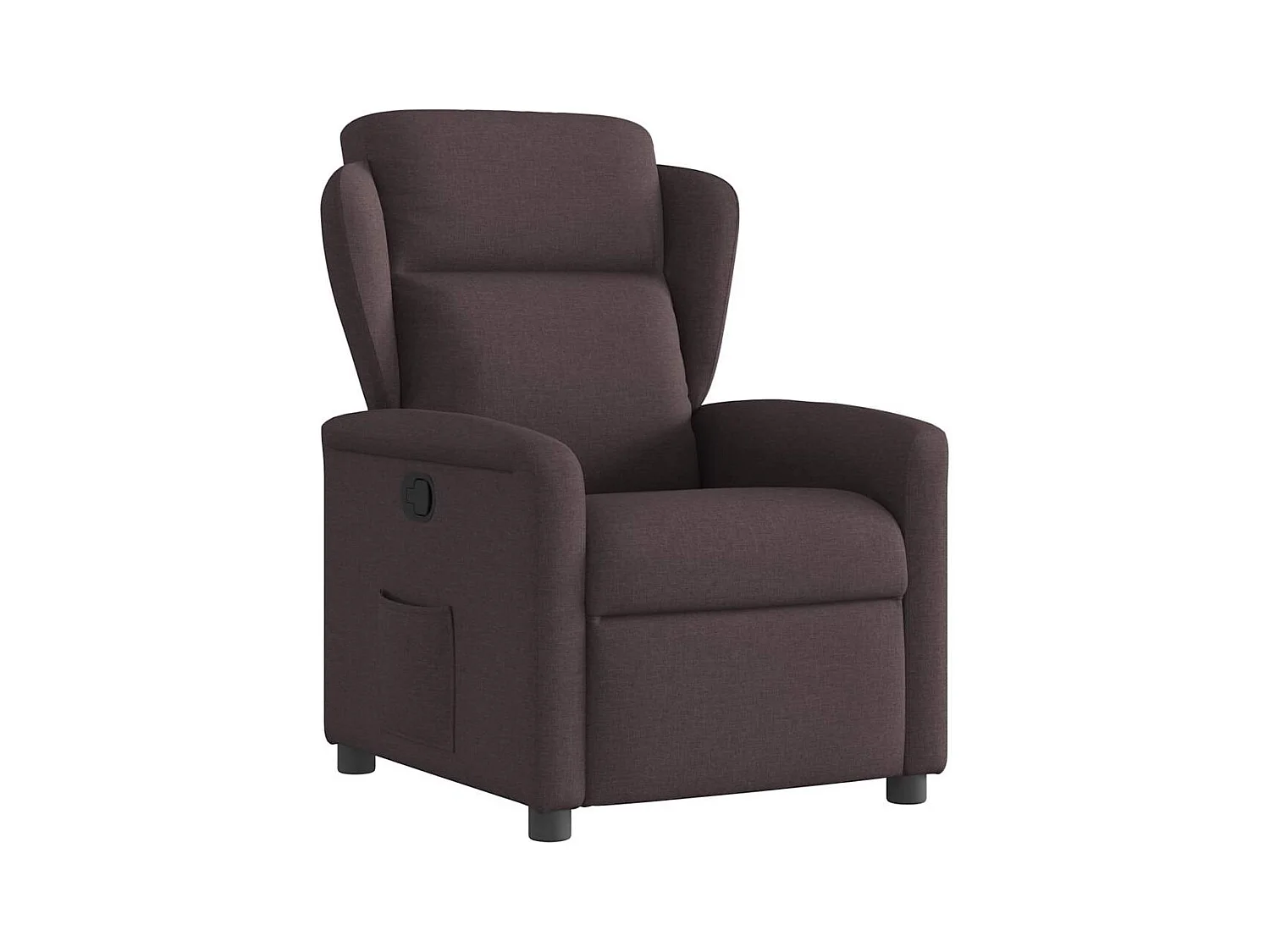 Fauteuil inclinable-Chaise de relax-Fauteuil TV Marron foncé Tissu SHL3506