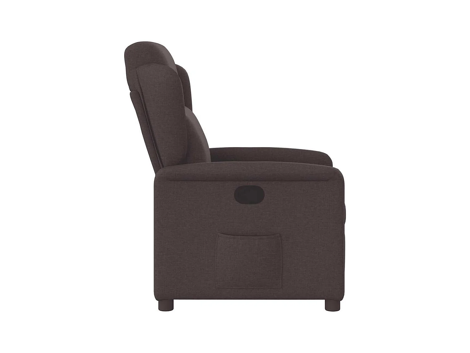Fauteuil inclinable-Chaise de relax-Fauteuil TV Marron foncé Tissu SHL3506