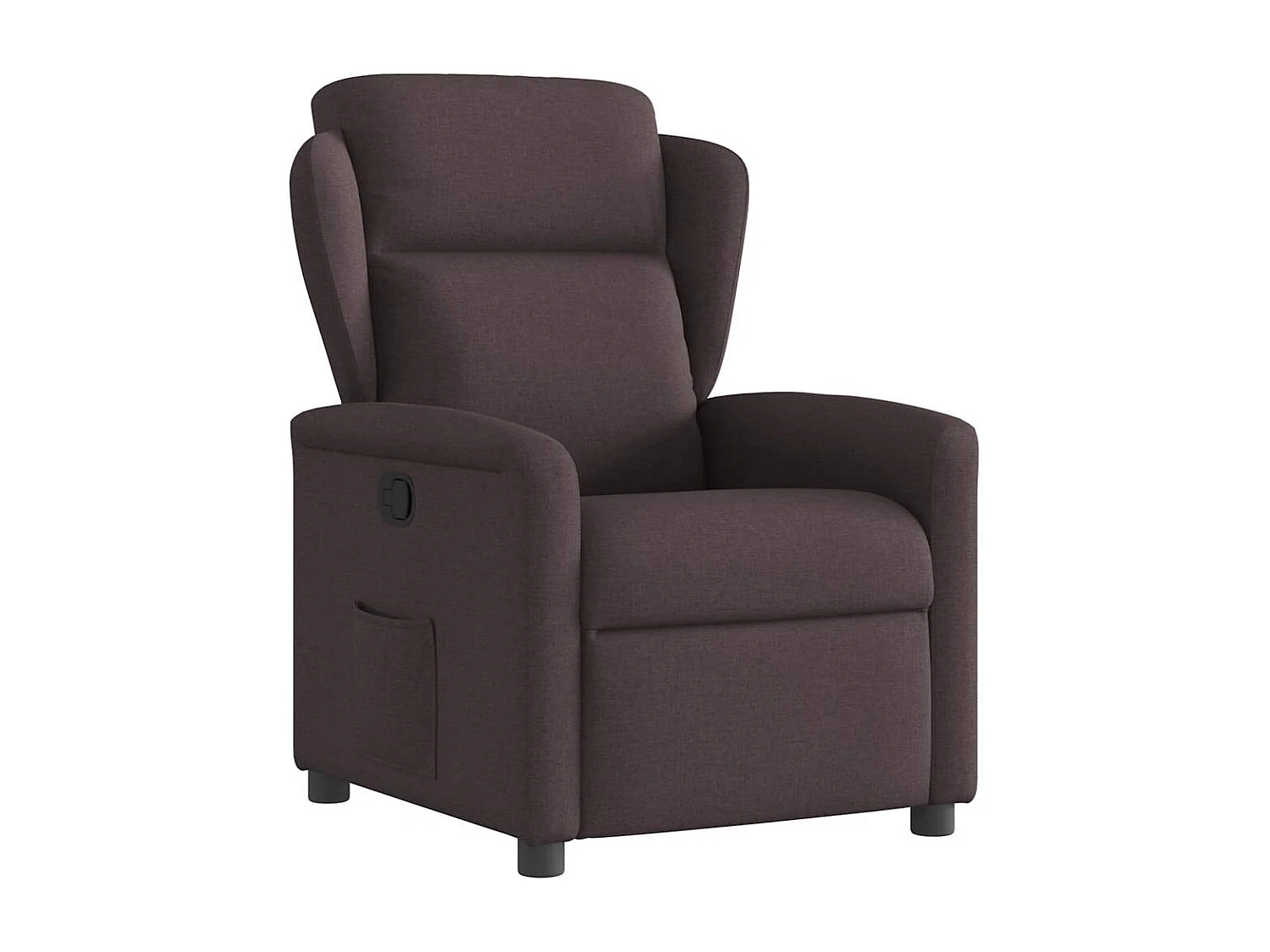 Fauteuil inclinable-Chaise de relax-Fauteuil TV Marron foncé Tissu SHL3506