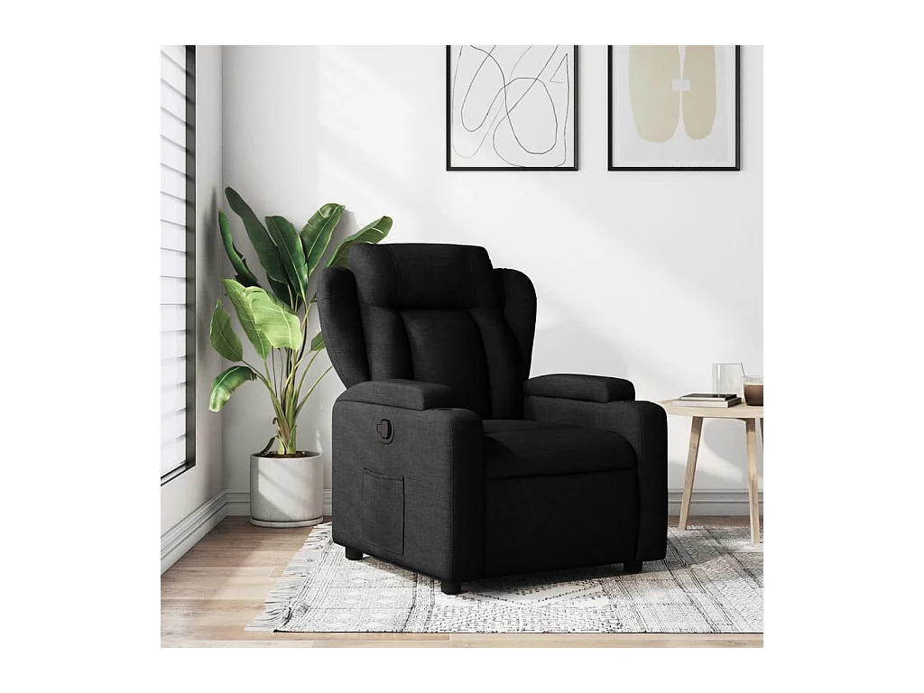 Sillón de relax | Silla | Sillón reclinable de tela negro SHL5026