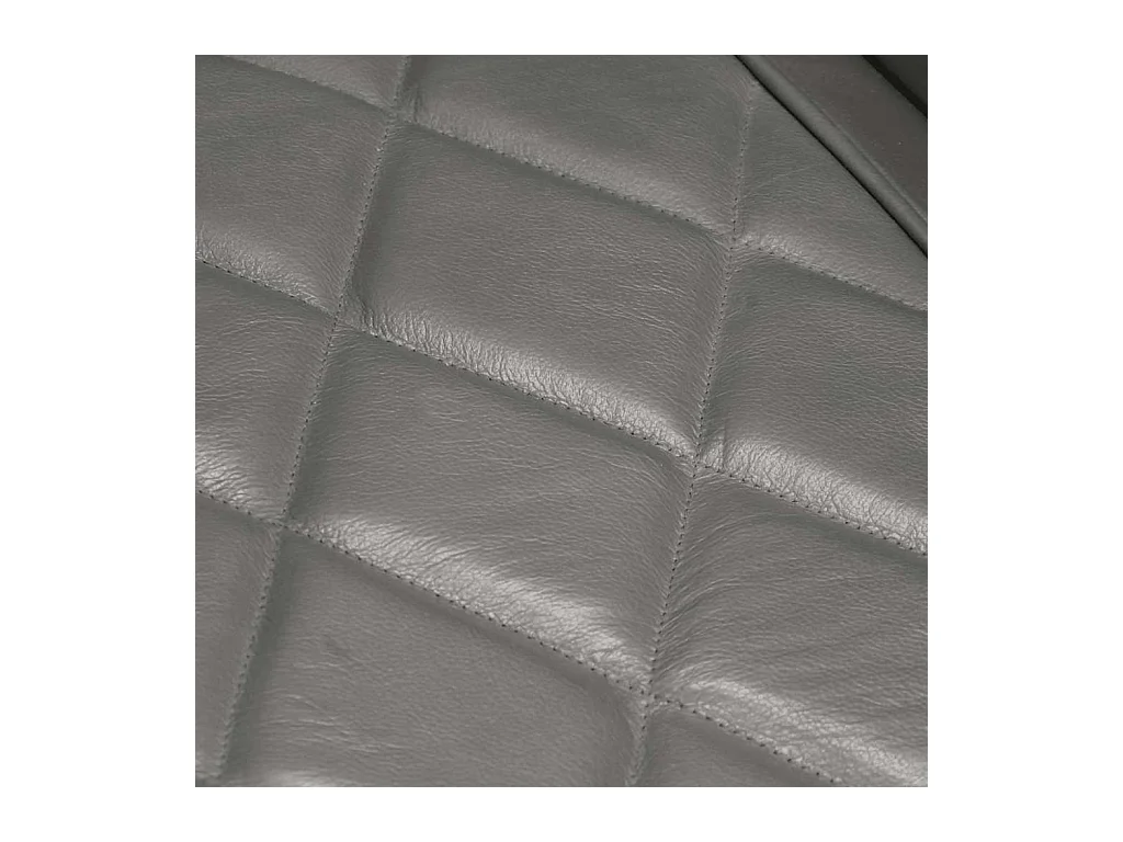 Sillón | Silla de cuero de cabra auténtico gris SHL9835