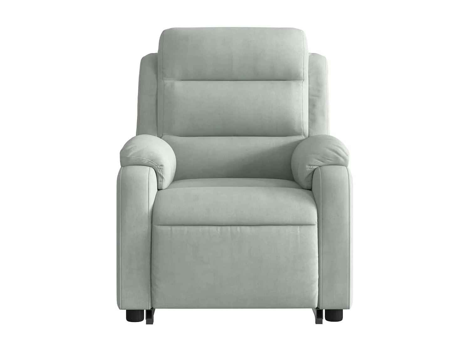 Sillón de relax | Sillón reclinable de masaje elevable terciopelo gris claro SHL9534