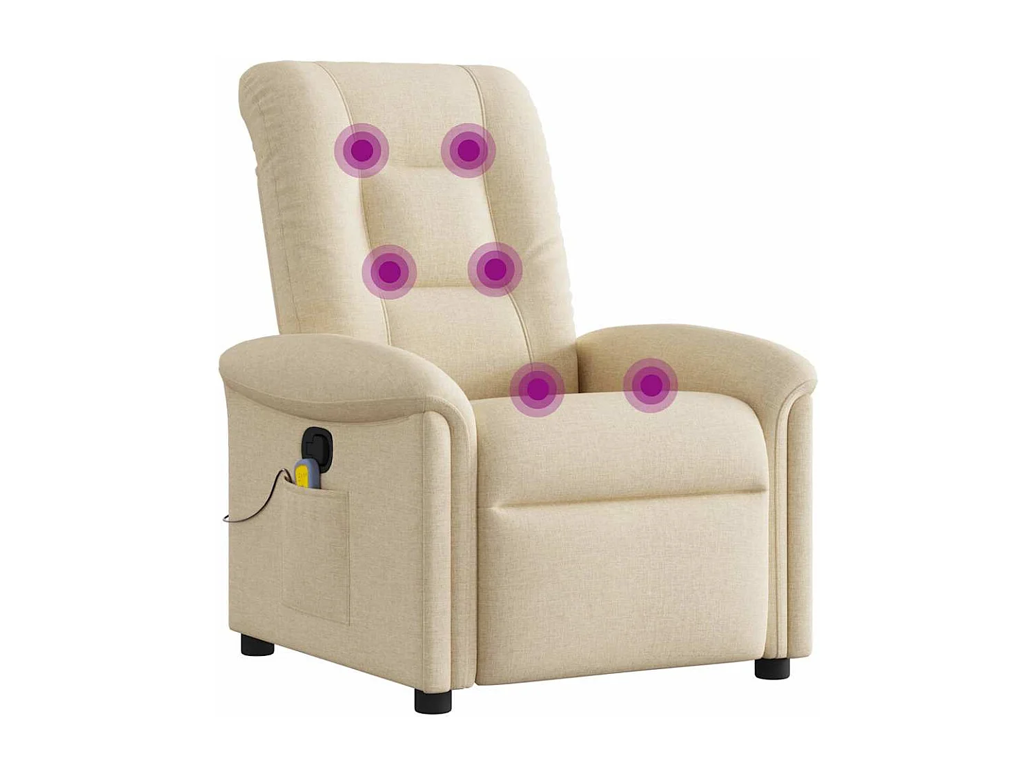 Relaxsessel | Massagesessel Creme Stoff SHL52548