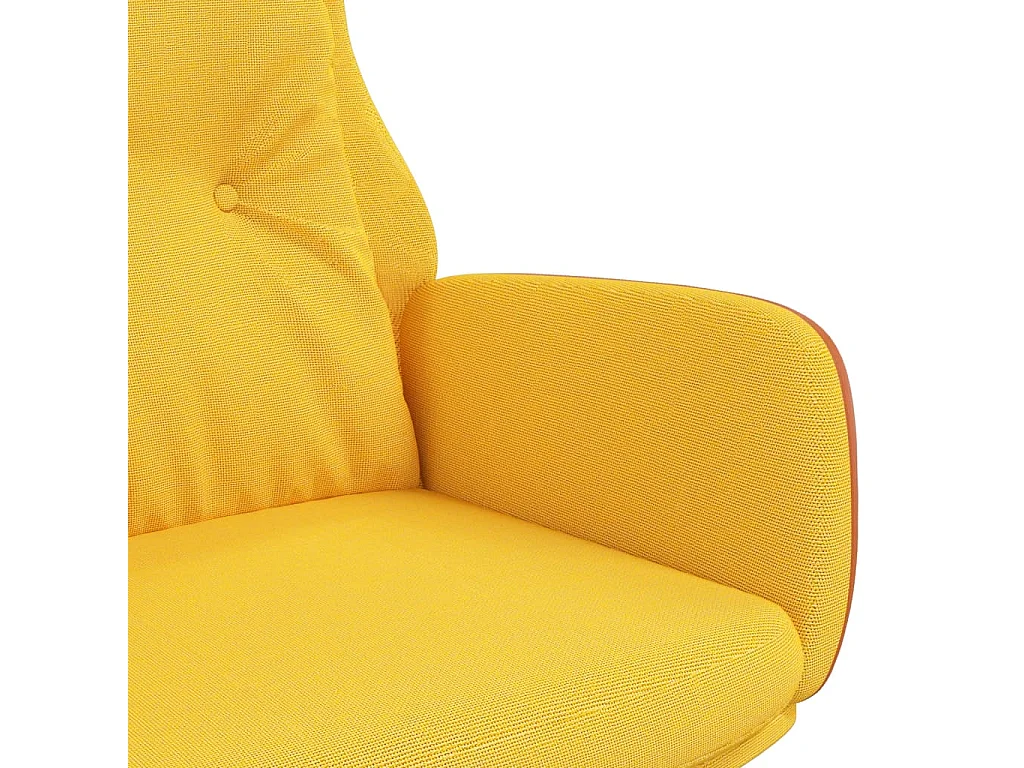 Chaise de relaxation-Fauteuil de Salon Jaune moutarde Tissu et PVC SHL2442