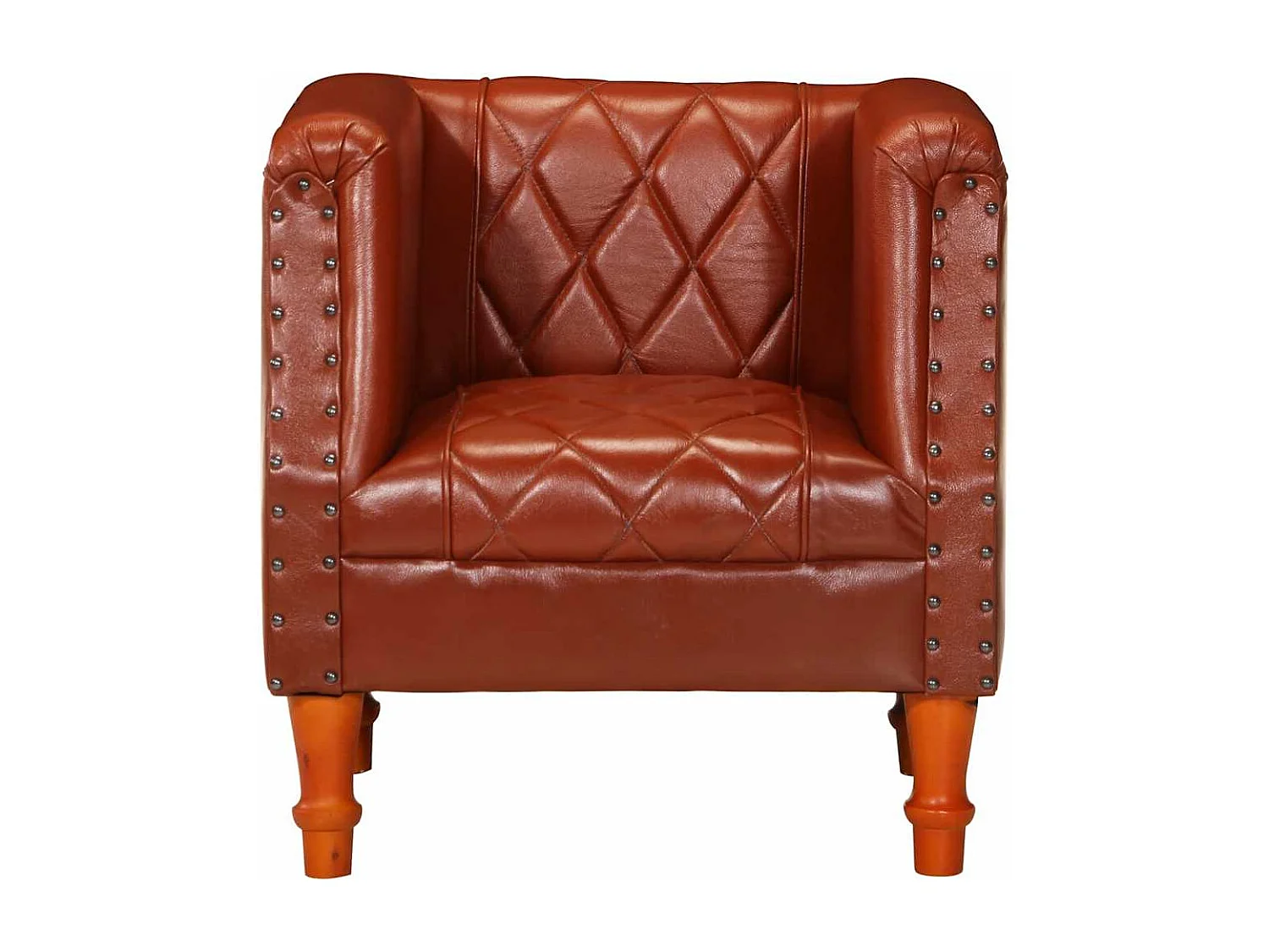 Poltrona | Cadeira Relax couro de cabra genuíno castanho SHL805079