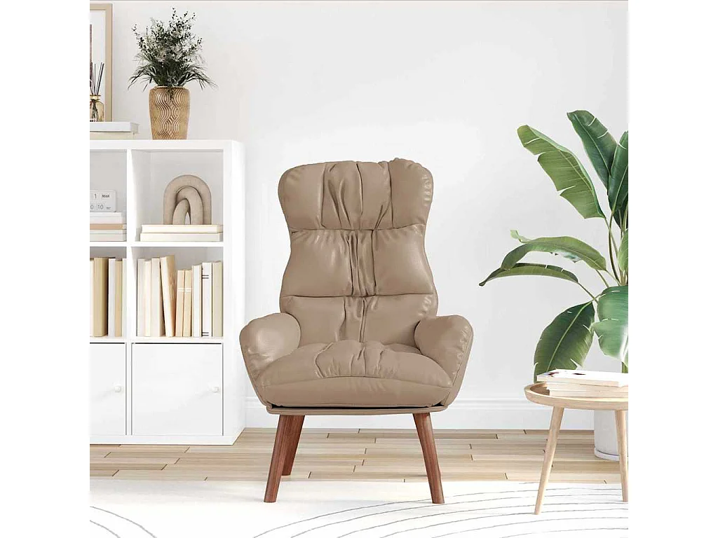 Relaxstoel | Ontspanningsstoel Cappuccino 69 x 74 x 93 cm Kunstleer