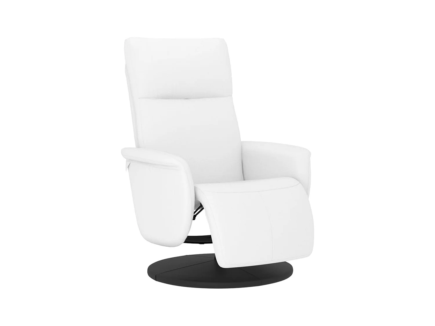 Fauteuil inclinable-Fauteuil avec repose-pieds blanc similicuir SHL3058