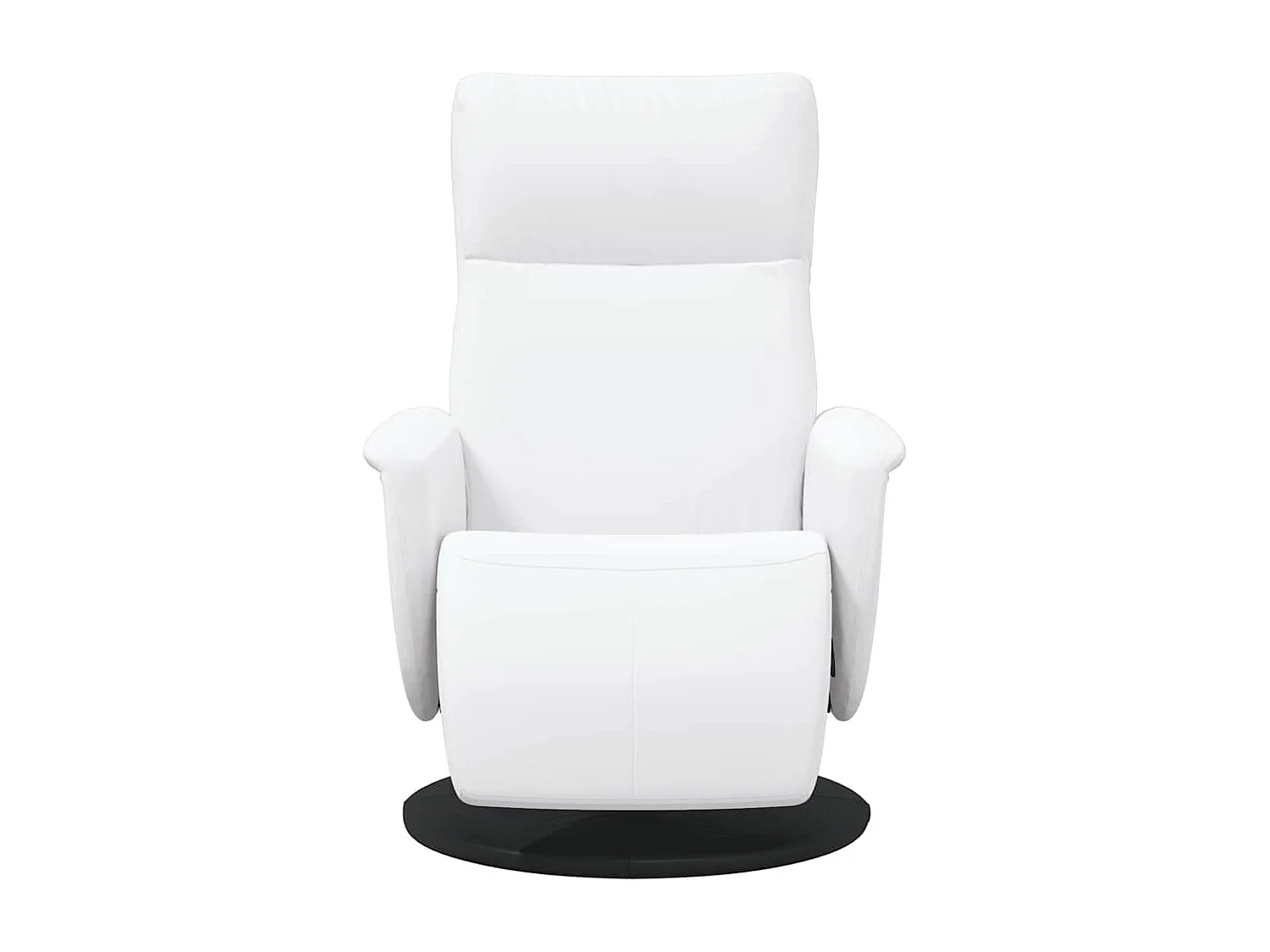 Relaxsessel | Lounge Sessel für Wohnzimmer mit Fußteil Weiß Kunstleder SHL48284