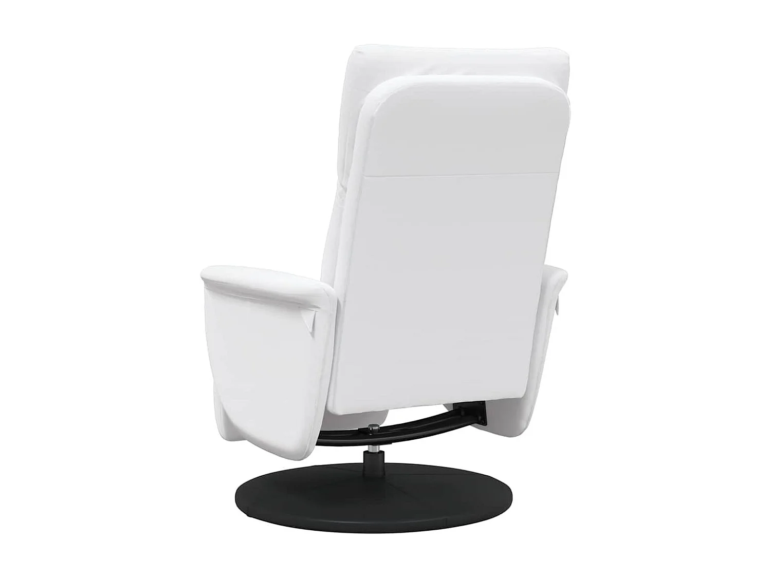 Relaxsessel | Lounge Sessel für Wohnzimmer mit Fußteil Weiß Kunstleder SHL48284