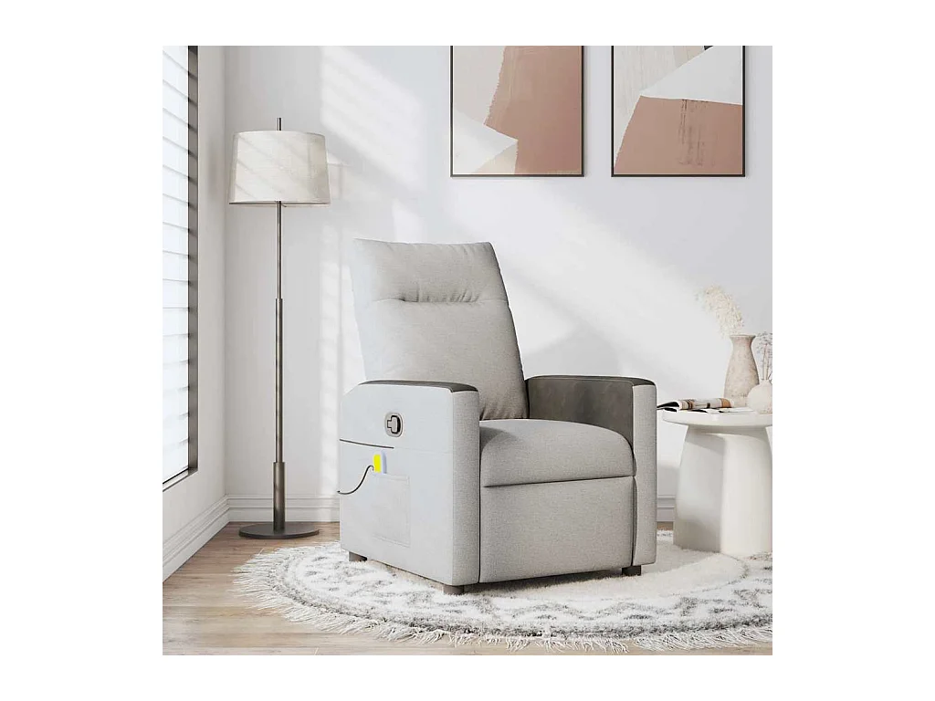 Cadeira de massagem reclinável tecido cinzento SHL223214