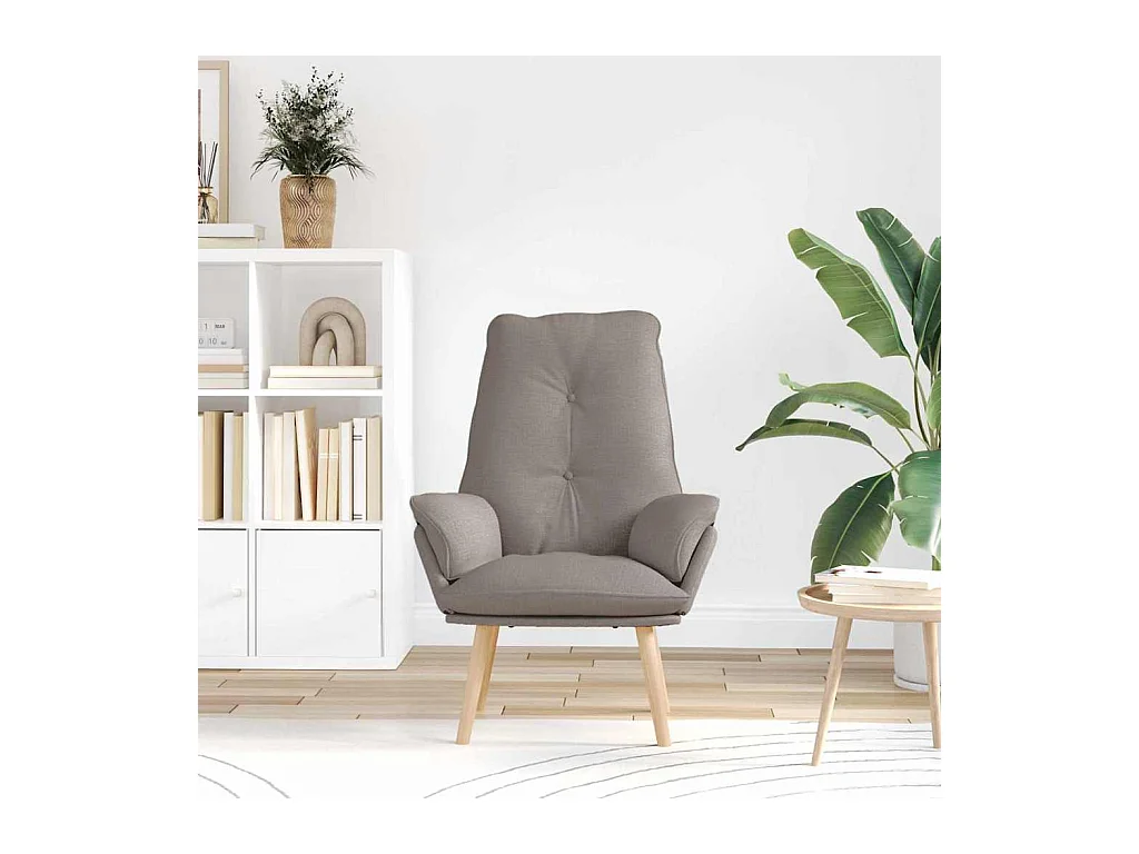 Poltrona | Cadeira de Sala | Cadeira Relaxante Cinzento-acastanhado 69x74x93 cm tecido SHL606697