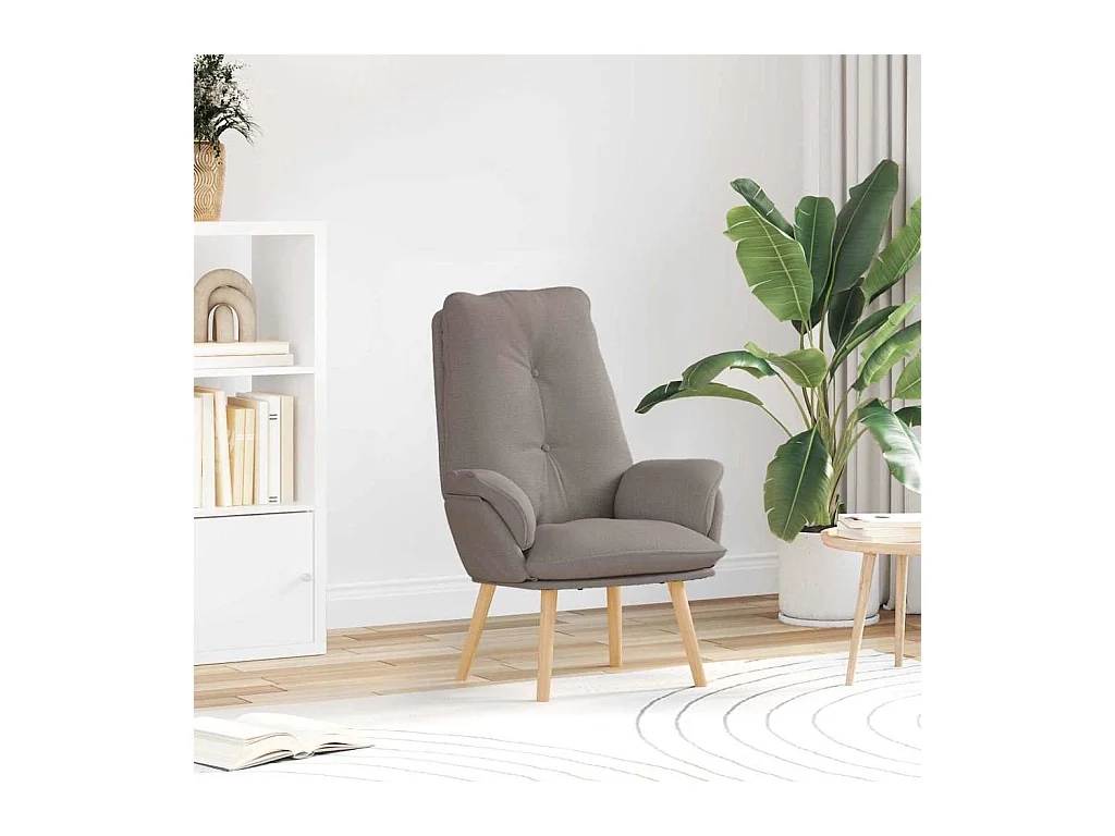 Sillón de relax | Silla Relax | Sillón de salón Taupé 69x74x93 cm tela SHL3952