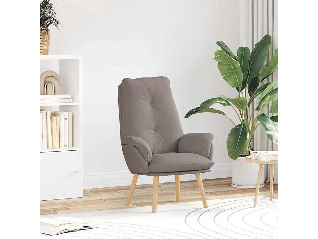 Fauteuil Salon-Chaise de relax Taupe 69x74x93 cm tissu SHL1102