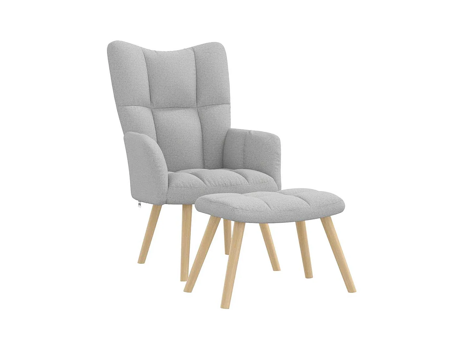 Sillón de relax | Silla de relax con reposapiés tela gris nube SHL2232