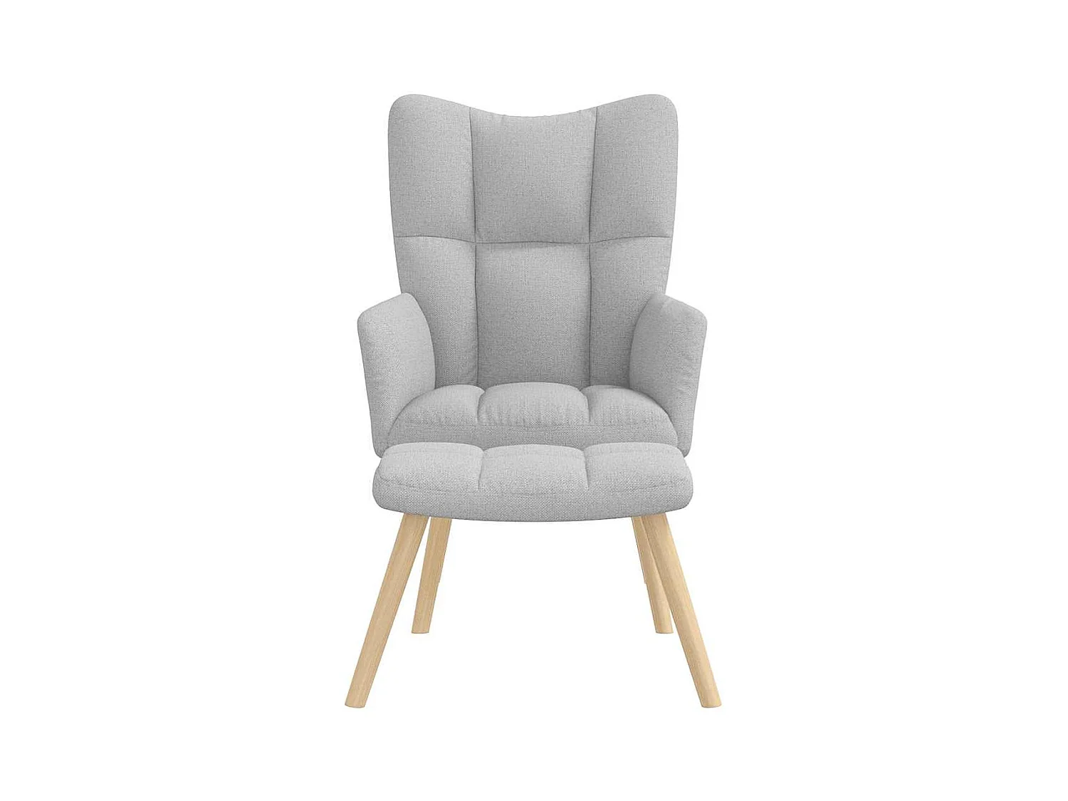 Sillón de relax | Silla de relax con reposapiés tela gris nube SHL2232