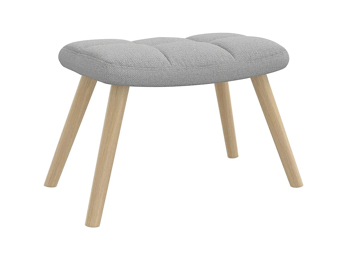 Sillón de relax | Silla de relax con reposapiés tela gris nube SHL2232