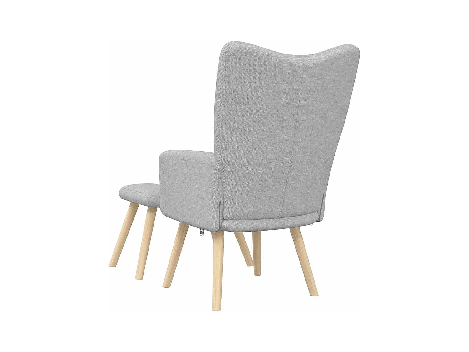 Sillón de relax | Silla de relax con reposapiés tela gris nube SHL2232