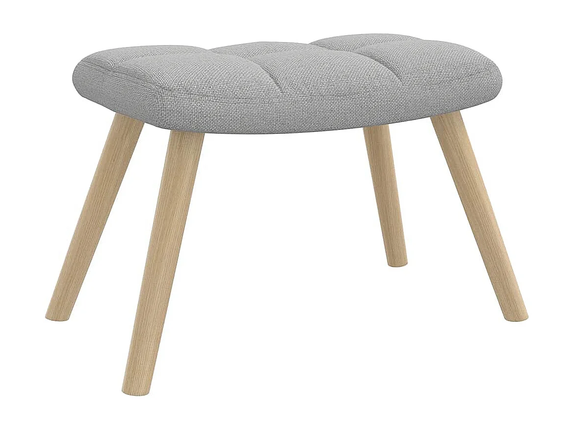 Fauteuil de relaxation-Fauteuil de Lecture avec repose-pieds gris nuage tissu SHL1051