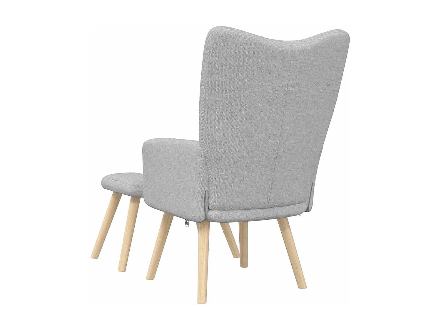 Fauteuil de relaxation-Fauteuil de Lecture avec repose-pieds gris nuage tissu SHL1051