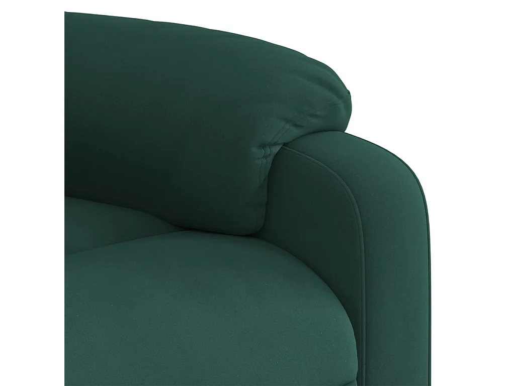 Fauteuil inclinable-Chaise de relax-Fauteuil de Massage vert foncé velours SHL2476
