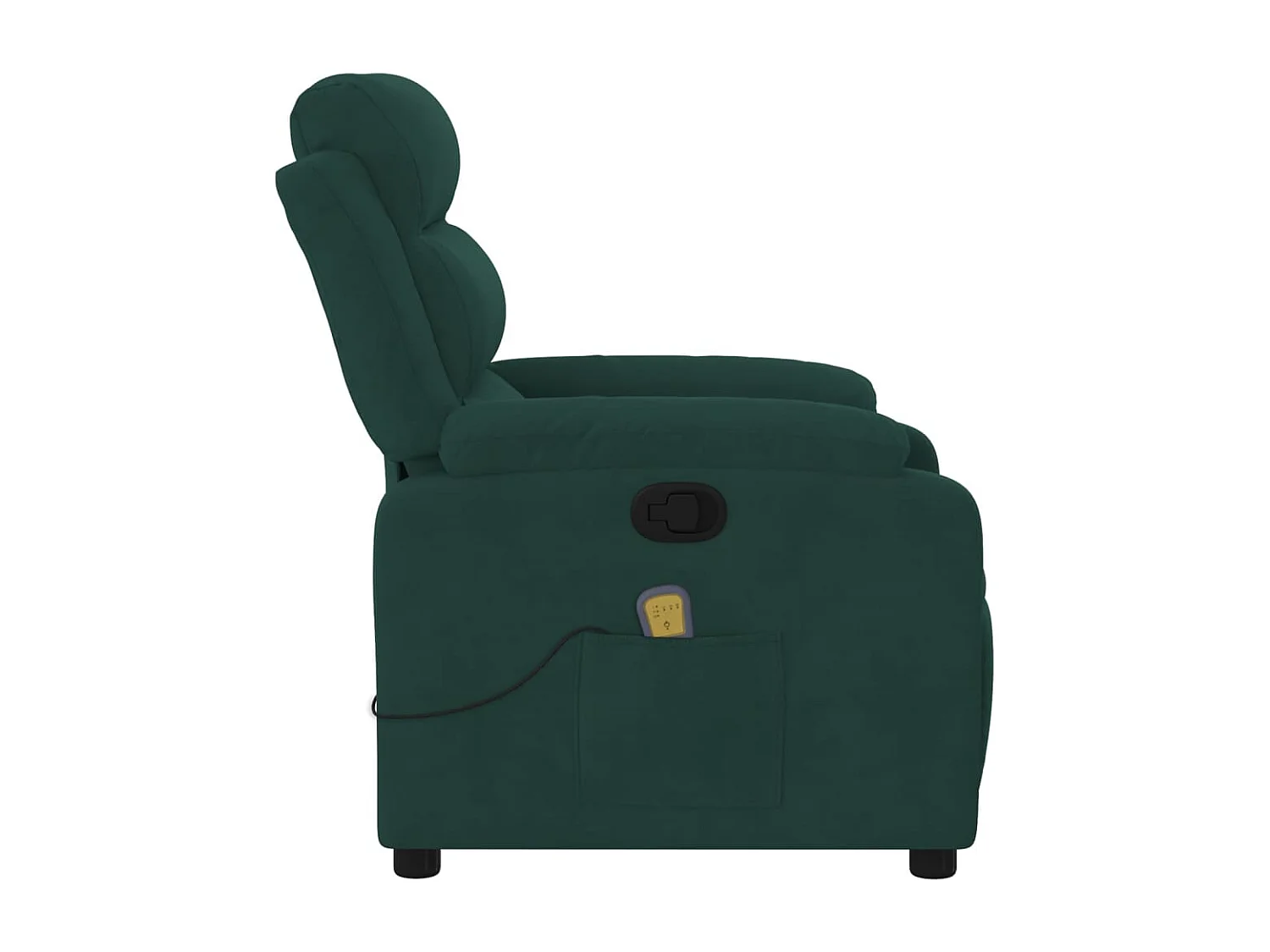Fauteuil inclinable-Chaise de relax-Fauteuil de Massage vert foncé velours SHL2476