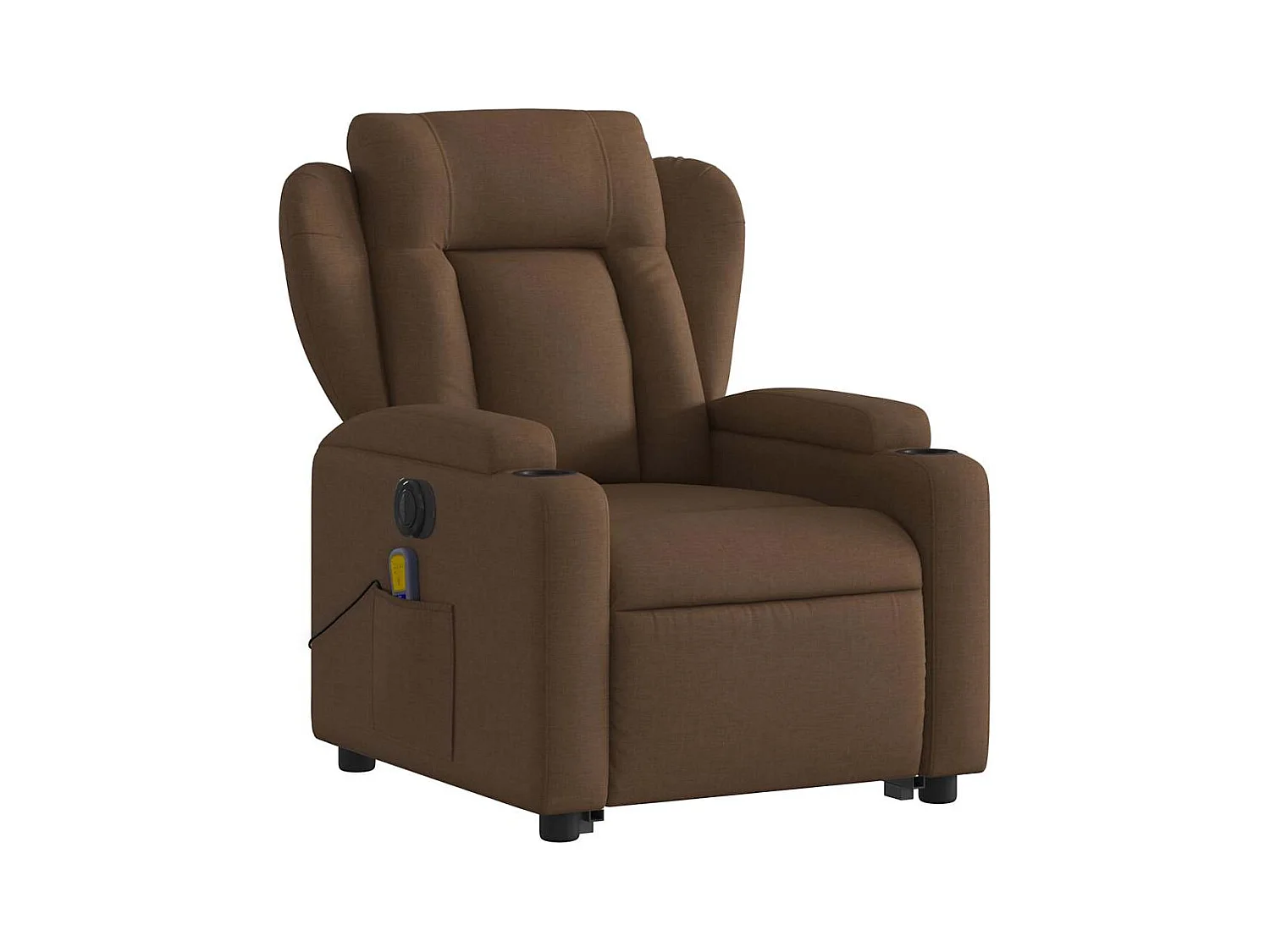 Fauteuil inclinable électrique-Chaise-Fauteuil de Massage Marron Tissu SHL1203