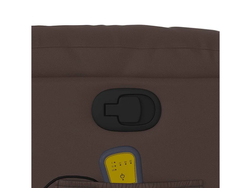Poltrona de massagens reclinável couro artificial castanho SHL509498
