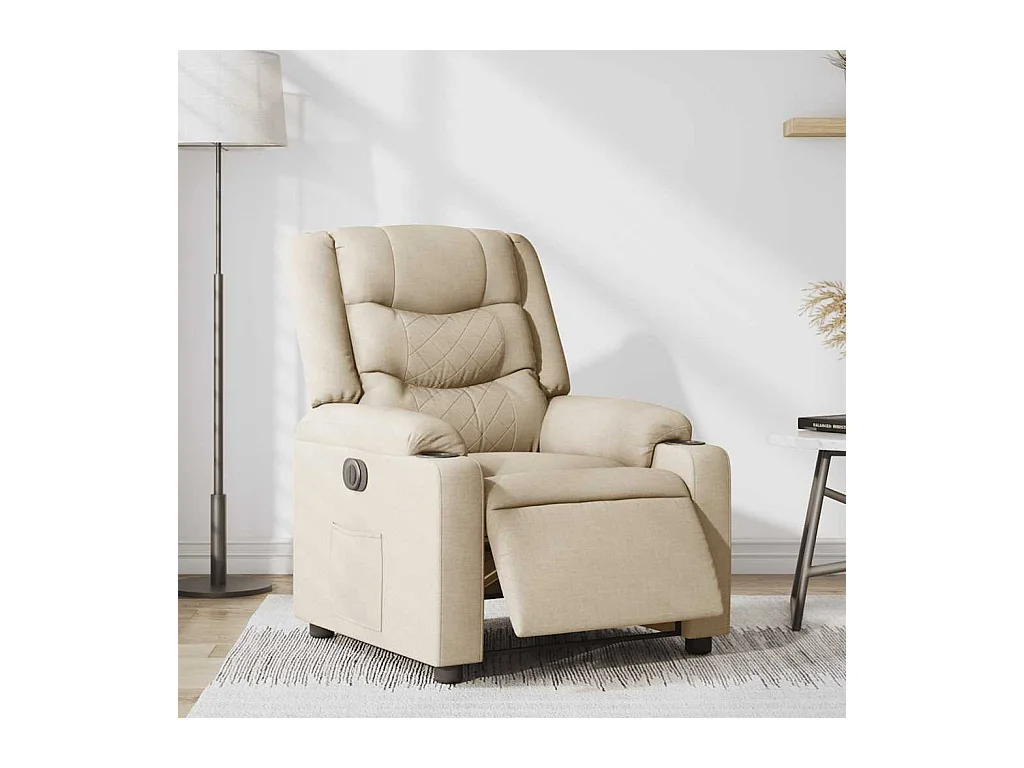 Sillón de relax | Silla | Sillón reclinable eléctrico de tela crema SHL9274